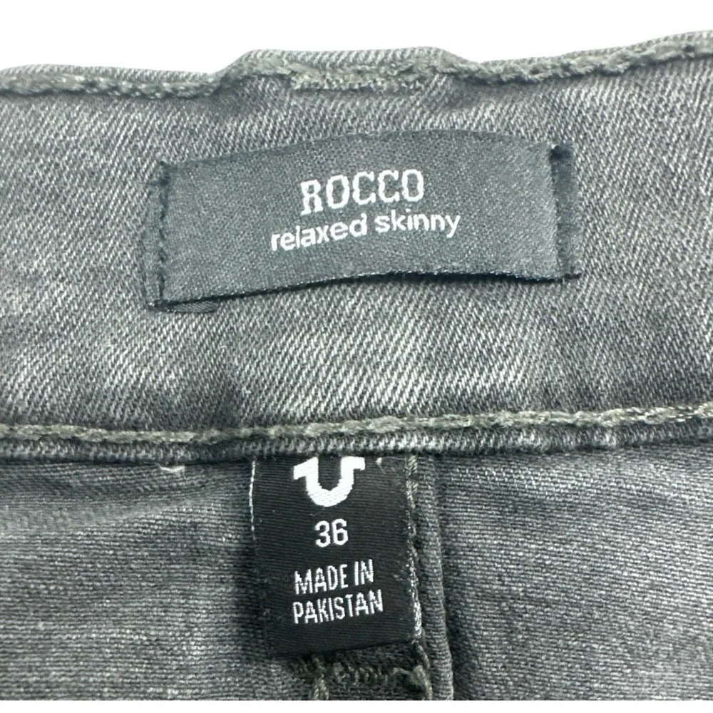 True Religion Rocco Relaxed Skinny‎ Jeans Flap Pockets Size 36 Style 106701